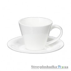 Чашка чайная с блюдцем Wilmax WL-993004, 180 мл, фарфор