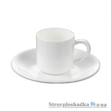 Чашка с блюдцем для кофе Wilmax WL-993007, 90 мл, фарфор