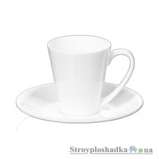 Чашка с блюдцем для кофе Wilmax WL-993054, 110 мл, фарфор
