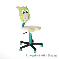Детское кресло AMF Дино, 65х65х80-92 см, эргономическая спинка, «газлифт», зелено/розовое