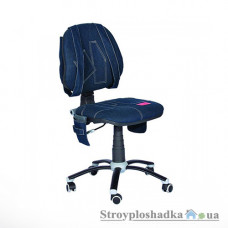Детское кресло AMF Джинс, 65х65х81-93 см, эргономическая спинка, «газлифт», синее