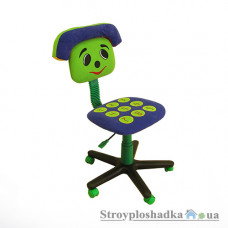 Детское кресло AMF Моби, 65х65х80-92 см, эргономическая спинка, «газлифт», сине/зеленое