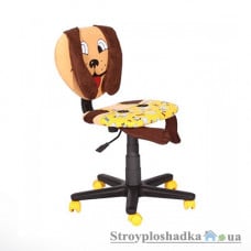 Детское кресло AMF Собачка, 65х65х80-92 см, эргономическая спинка, «газлифт», коричнево/желтое