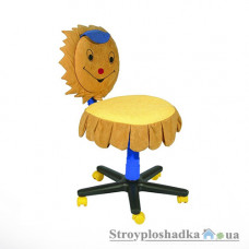 Детское кресло AMF Солнышко, 65х65х80-92 см, эргономическая спинка, «газлифт», желто/синее