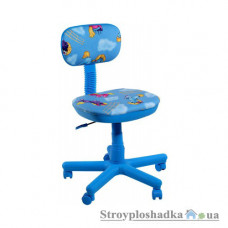 Детское кресло AMF Свити, 65х65х80-92 см, эргономическая спинка, полиамидная крестовина, рисунок - Пони, ткань - голубая