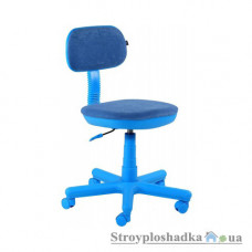 Детское кресло AMF Свити, 65х65х80-92 см, эргономическая спинка, полиамидная крестовина, ткань - Розана-102 голубая