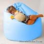 Дитяче крісло-груша Меблі Сервіс Гном, 60х60х100 см, безкаркасний, блакитний