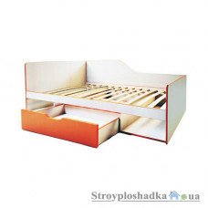 Дитяче ліжко Фенікс Меблі Санта, 90х200 см, корпус ДСП, дуб молочний/помаранч
