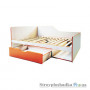 Детская кровать Феникс Мебель Санта, 90х200 см, корпус ДСП, дуб молочный/оранж