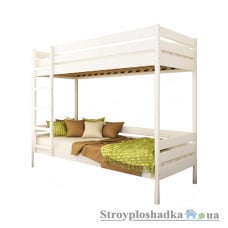 Ліжко Естелла Дует, 90х200 см, масив бук, 107 білий