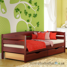 Ліжко Естелла Нота Плюс, 90х200 см, масив бук, 104 махонь, з ящиком (ДСП/дерево)