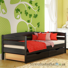 Ліжко Естелла Нота Плюс, 90х200 см, щит бук, 106 венге, з ящиком (ДСП/дерево)