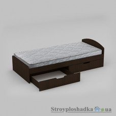 Детская кровать Компанит 90+2, 94.4х204.2 см, ДСП, венге