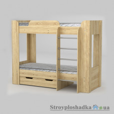 Детская кровать Компанит Твикс-2, 90.8х197.4 см, ДСП, дуб санома