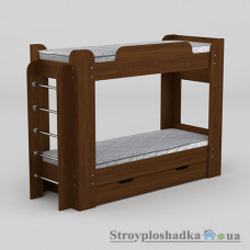 Детская кровать Компанит Твикс, 77.6х210.8 см, ДСП, орех Экко
