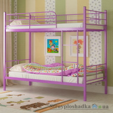 Кровать металлическая Мадера Эмма, 90х200 см, основа - деревянные ламели, фиолетовая