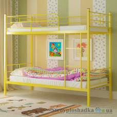 Кровать металлическая Мадера Эмма, 90х200 см, основа - деревянные ламели, желтая
