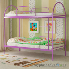 Ліжко металеве Мадера Сеона, 80х190 см, основа - дерев'яні ламелі, фіолетове