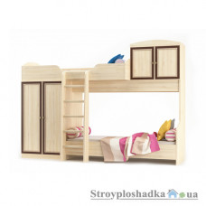 Детская кровать Мебель Сервис Дисней горка, 106.2х294.2 см, ДСП, дуб светлый