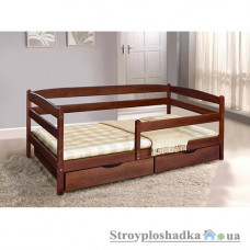 Дитяче ліжко Мікс Меблі Єва, 70х140 см, масив бук, горіх темний