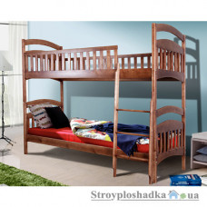 Дитяче ліжко Мікс Меблі Кіра, 80х200 см, масив сосна, горіх темний