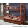 Дитяче ліжко Мікс Меблі Кіра, 80х200 см, масив сосна, горіх темний