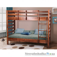 Дитяче ліжко Мікс Меблі Троя, 80х200 см, масив сосна, горіх темний