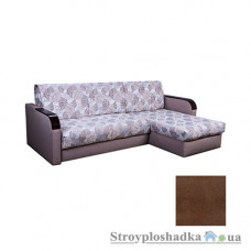 Угловой диван-кровать Novelty Фаворит, 170х220 см, ткань София, ППУ, chocolate