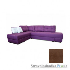 Угловой диван-кровать Novelty Фортуна, 160х200 см, ткань София, ППУ, chocolate