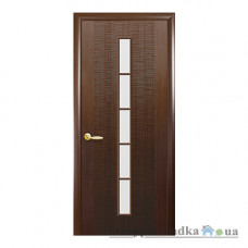 Межкомнатная дверь Новый Стиль Фортис Дюна 1S DeLuxe, со стеклом, 2000x600x34, каштан, шт.