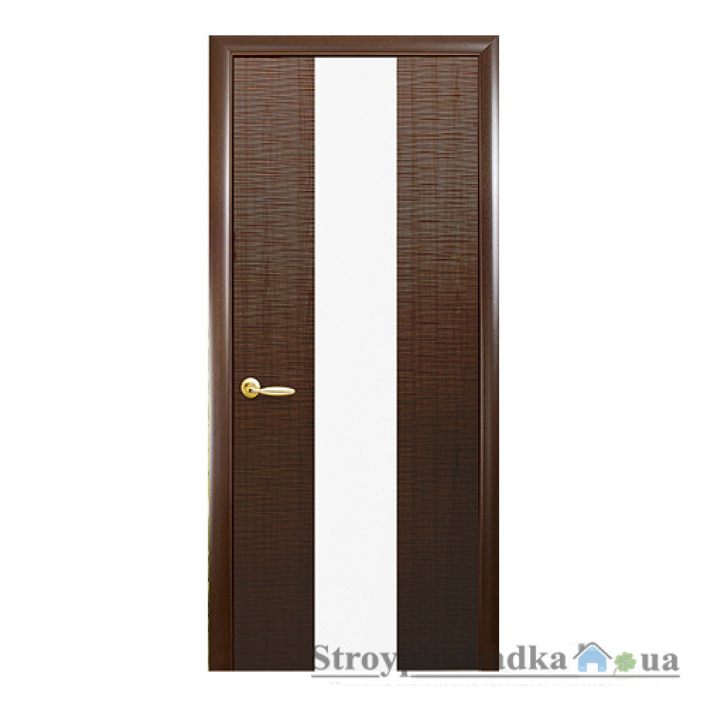 Межкомнатная дверь Новый Стиль Фортис Сахара 1Z DeLuxe, со стеклом, 2000x600x34, каштан, шт.