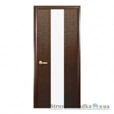 Міжкімнатні двері Новий Стиль Фортіс Сахара 1Z DeLuxe, зі склом, 2000x600x34, каштан, шт.