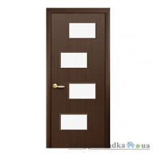 Міжкімнатні двері Новий Стиль Фортіс Сахара 4S DeLuxe, зі склом, 2000x600x34, каштан, шт.