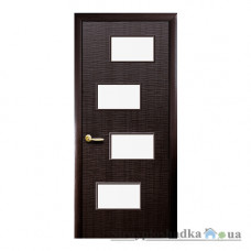 Межкомнатная дверь Новый Стиль Фортис Сахара 4S DeLuxe, со стеклом, 2000x800x34, венге, шт.