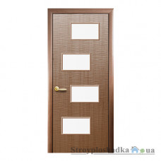 Межкомнатная дверь Новый Стиль Фортис Сахара 4S DeLuxe, со стеклом, 2000x600x34, золотая ольха, шт.