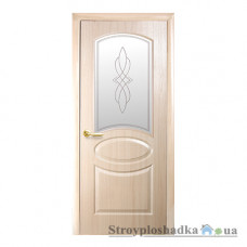 Межкомнатная дверь Новый Стиль Фортис P R-В Овал Новый DeLuxe, со стеклом Р1, 2000x600x34, ясень, шт.
