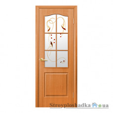 Межкомнатная дверь Новый Стиль Фортис Р-В, ПВХ, со стеклом Р1, 2000x900x34, ольха, шт.