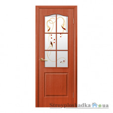 Межкомнатная дверь Новый Стиль Фортис Р-В, ПВХ, со стеклом Р1, 2000x900x34, вишня, шт.