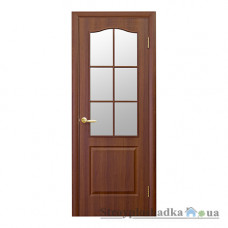 Межкомнатная дверь Новый Стиль Фортис B-G, ПВХ, со стеклом, 2000x600x34, орех, шт.