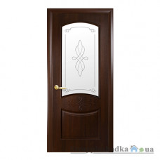 Межкомнатная дверь Новый Стиль Донна В Интера DeLuxe, со стеклом Р1, 2000x600x40, каштан, шт.