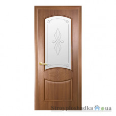 Межкомнатная дверь Новый Стиль Донна В Интера DeLuxe, со стеклом Р1, 2000x600x40, золотая ольха, шт.