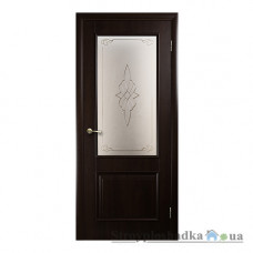 Міжкімнатні двері Новий Стиль Вілла В Інтера DeLuxe, зі склом Р1, 2000x600x34, венге, шт.