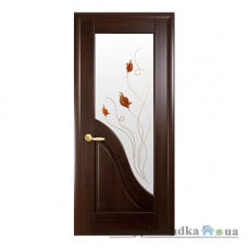 Межкомнатная дверь Новый Стиль Амата Маэстра Р DeLuxe, со стеклом Р1, 2000x700x40, каштан, шт.