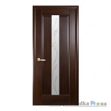 Межкомнатная дверь Новый Стиль Премьера Маэстра Р DeLuxe, со стеклом Р2, 2000x600x40, каштан, шт.