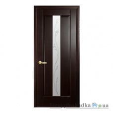 Міжкімнатні двері Новий Стиль Прем'єра Маестра Р DeLuxe, зі склом Р2, 2000x600x40, венге, шт.