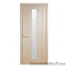 Міжкімнатні двері Новий Стиль Прем'єра Маестра Р DeLuxe, зі склом Р2, 2000x600x40, ясен, шт.