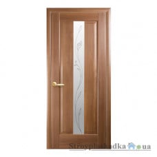 Міжкімнатні двері Новий Стиль Прем'єра Маестра Р DeLuxe, зі склом Р2, 2000x600x40, золота вільха, шт.