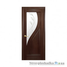 Межкомнатная дверь Новый Стиль Прима Маэстра Р DeLuxe, со стеклом Р2, 2000x600x40, каштан, шт.