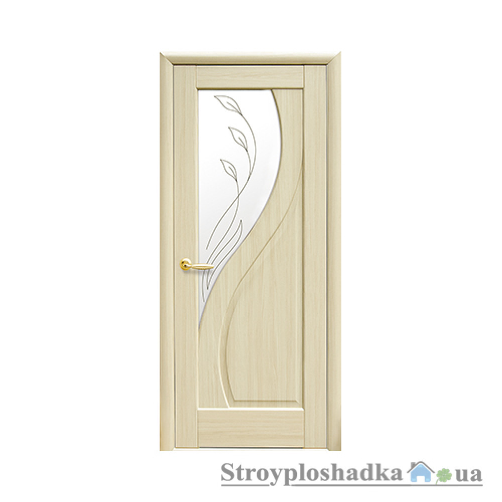 Межкомнатная дверь Новый Стиль Прима Маэстра Р DeLuxe, со стеклом Р2, 2000x700x40, ясень, шт.