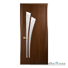 Межкомнатная дверь Новый Стиль Лилия Модерн Р ПВХ, со стеклом Р3, 2000x600x34, орех премиум, шт.
